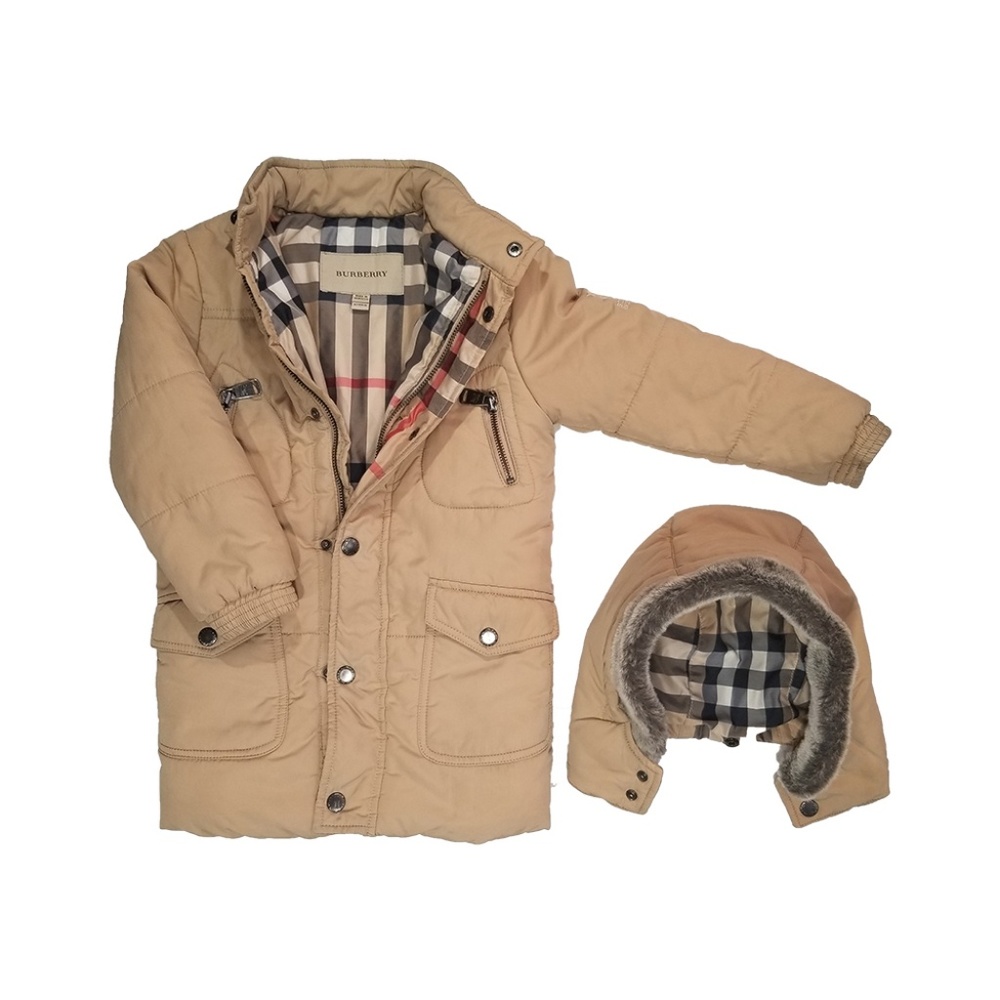 Authentic Burberry Boys Jacket w/ hood- Size 4Y